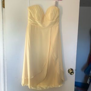 Strapless Buttercup yellow dress (s12)